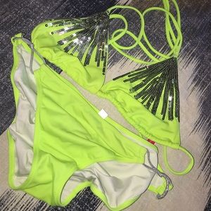 Victoria’s Secret Green Sequin Bikini
